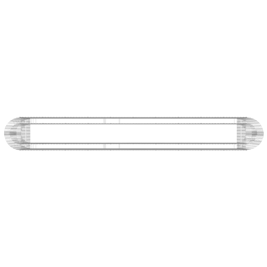 vidaXL Raised Garden Bed Outdoor Gabion Raised Bed Flower Pot Galvanized Iron VidaXL