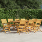 vidaXL Folding Patio Chairs 8 pcs 21.7"x24.4"x35.4" Solid Wood Teak VidaXL