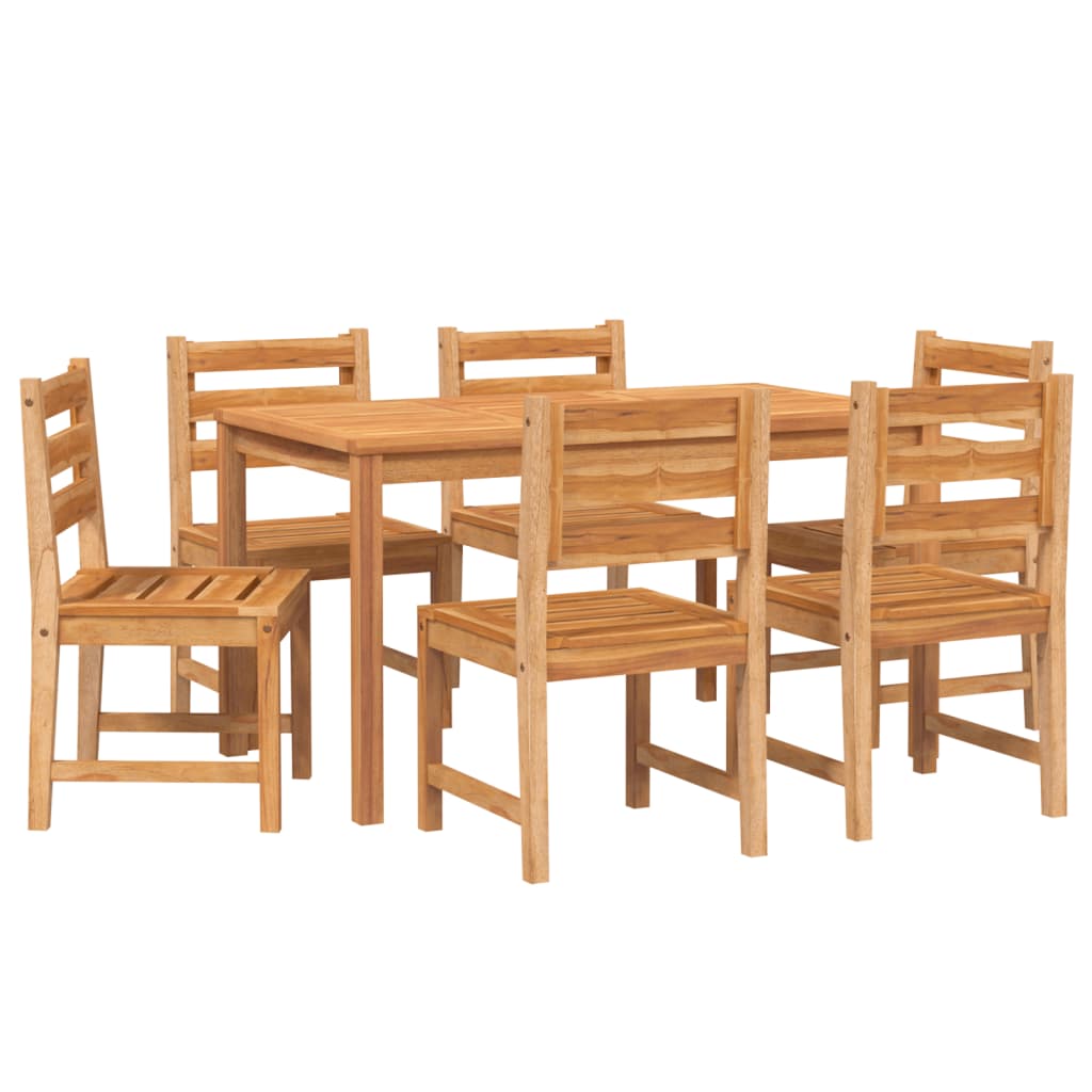vidaXL 7 Piece Patio Dining Set Solid Wood Teak VidaXL