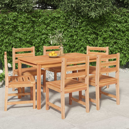 vidaXL 7 Piece Patio Dining Set Solid Wood Teak VidaXL