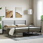 vidaXL Metal Bed Frame with Headboard and Footboard Black 76"x79.9" King VidaXL
