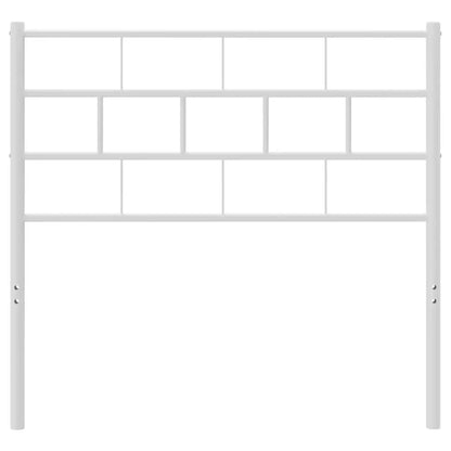 vidaXL Metal Headboard White 39.4" VidaXL