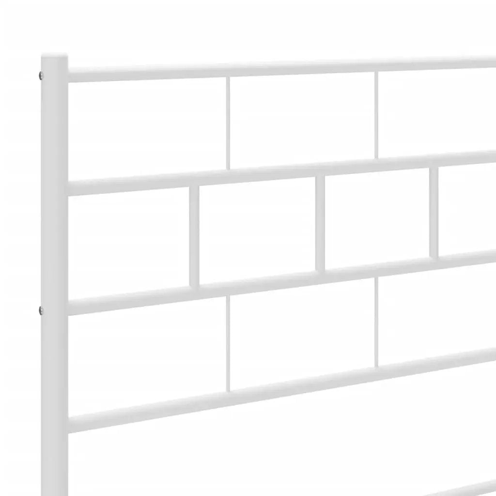 vidaXL Metal Headboard White 39.4" VidaXL