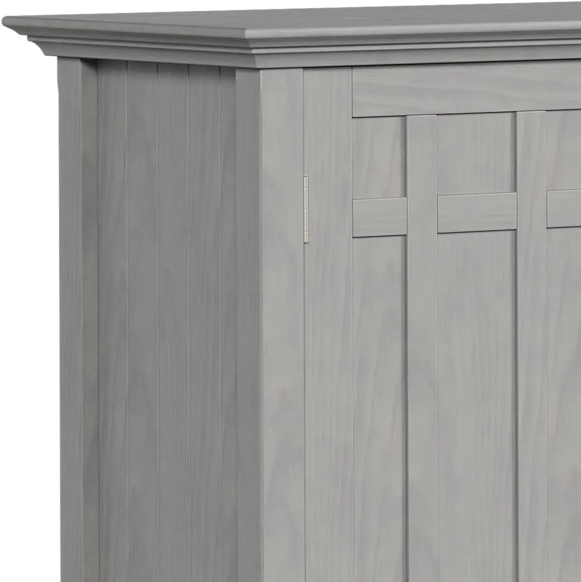 Fog Grey Solid Wood Transitional Sideboard Buffet and Wine Rack-2