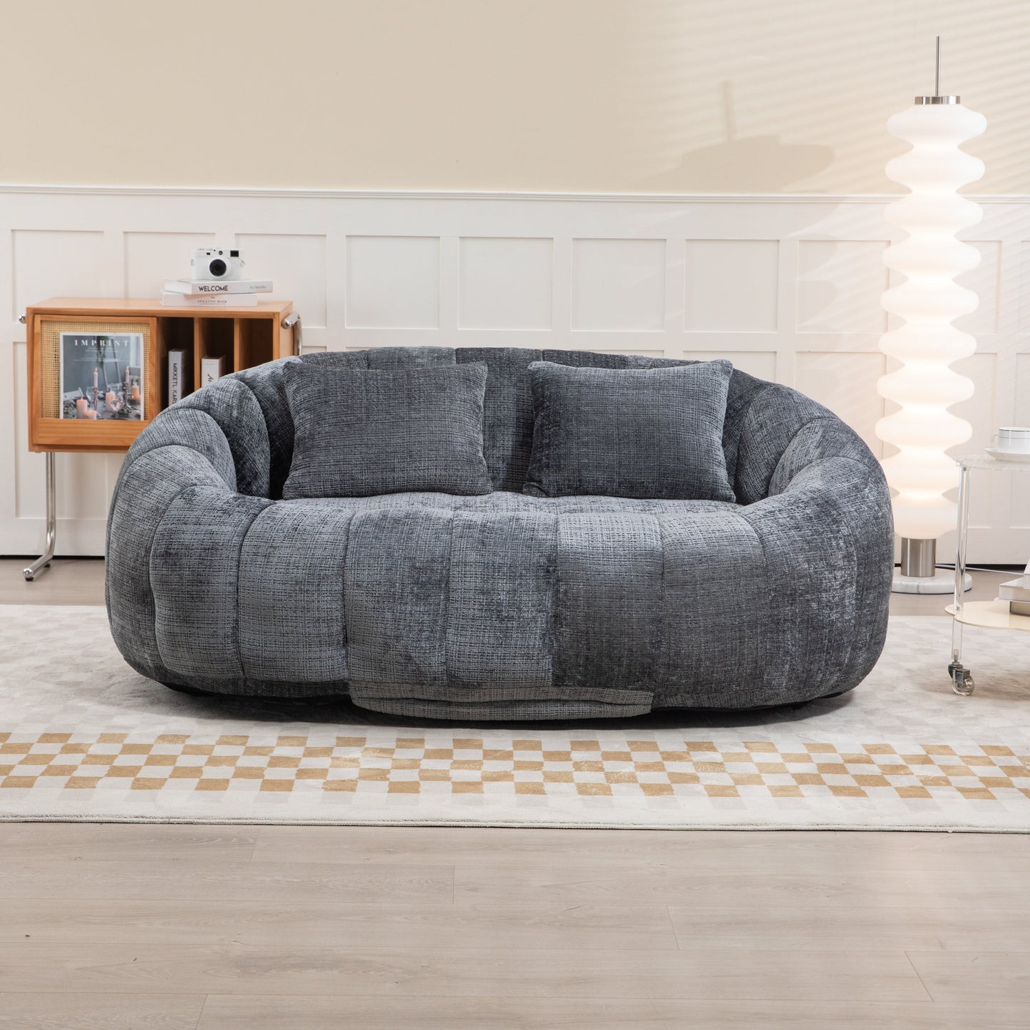 Bean Bag Lazy Sofa Durable Comfort Lounger G-BlakHom