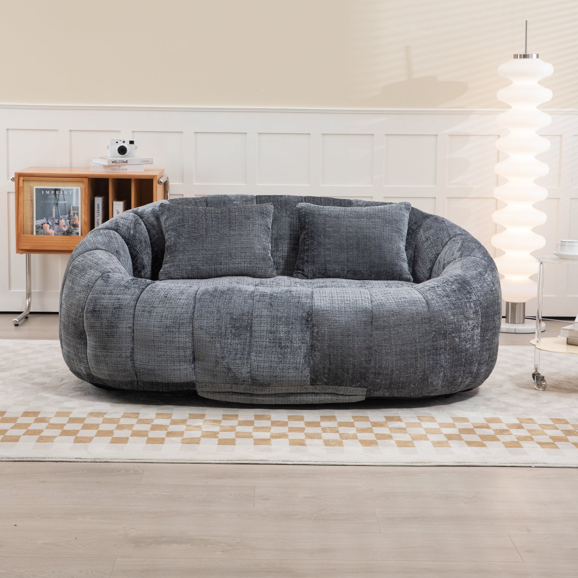 Bean Bag Lazy Sofa Durable Comfort Lounger G-BlakHom