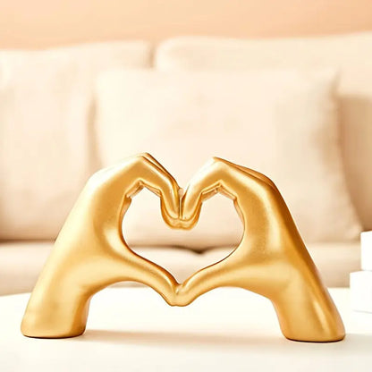 Heart Gesture Resin Statue for Home & Office Decor TM