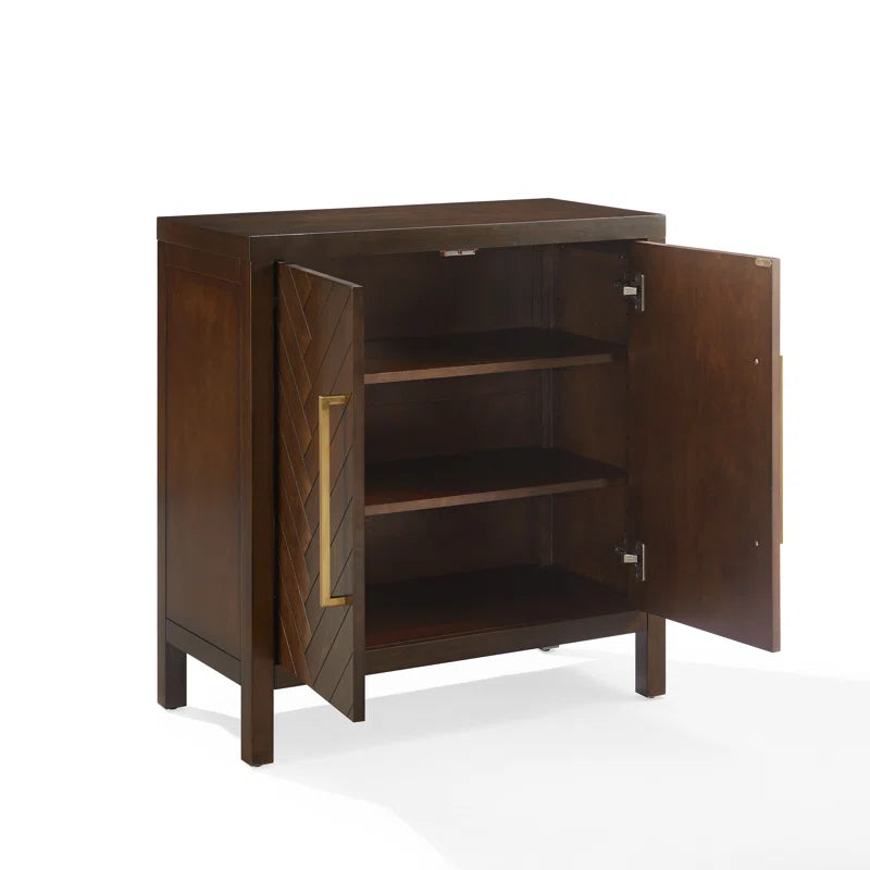 Accent Cabinet With Adjustable Shelves And Cable Grommets-1