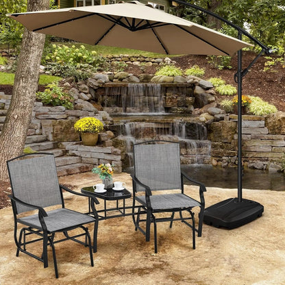 Outdoor Glider Chairs with Breathable Sling Fabric-3