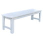 5-Ft Backless Outdoor Garden Bench in Cedar Wood - White-0