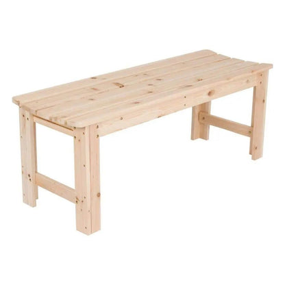 Outdoor Patio Backless Cedar Wood 4-ft. Garden Bench in Natural Finish-1