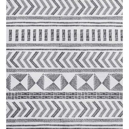 72-inch Polyester Shower Curtain with Black White Scandinavian Chevron Pattern FastFurnishings