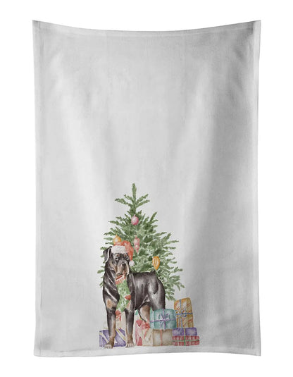 Rottweiler Christmas Presents and Tree Kitchen Towel Set of 2-0