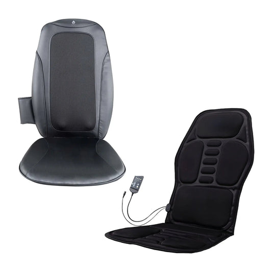 Pursonic Shiatsu Chair Massager with Heat & Vibration + Cushion Mat Bundle – Deep Muscle Relief for Home, Office, or Car-0
