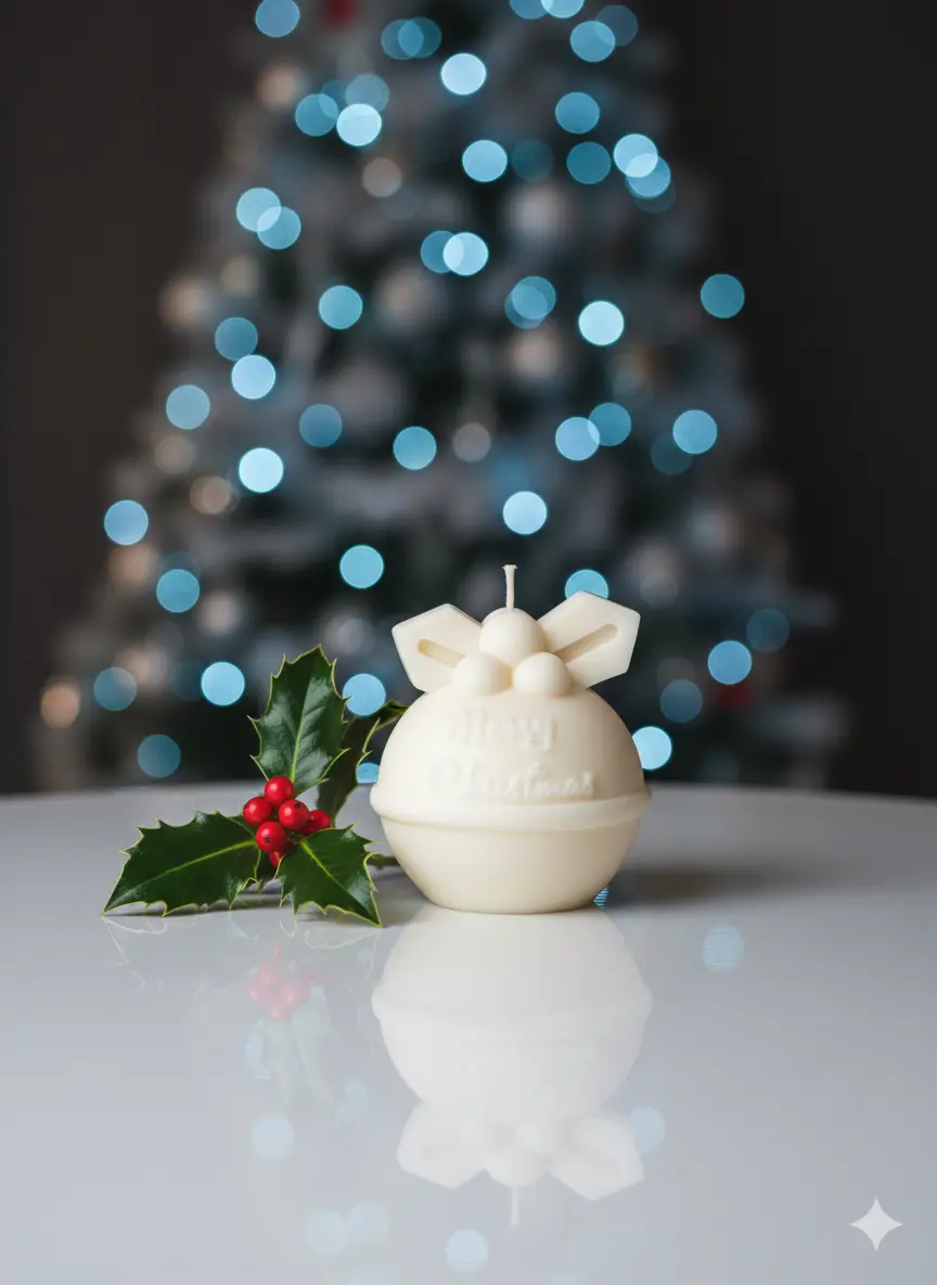Round Bell Christmas Candle - Festive Holiday Decor for Your Home Crazy About Candles