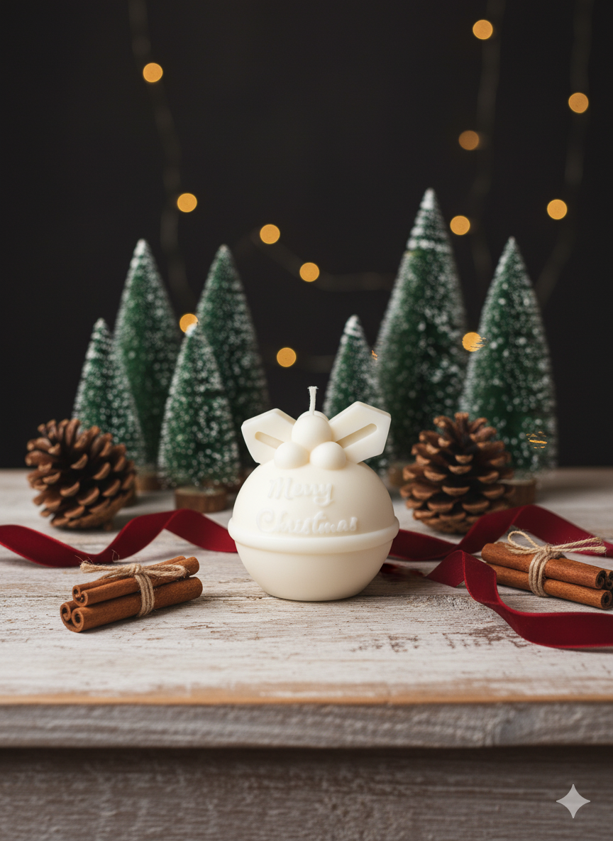 Round Bell Christmas Candle - Festive Holiday Decor for Your Home Crazy About Candles