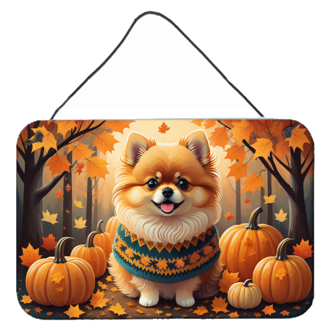 Pomeranian Fall Wall or Door Hanging Prints Caroline's Treasures