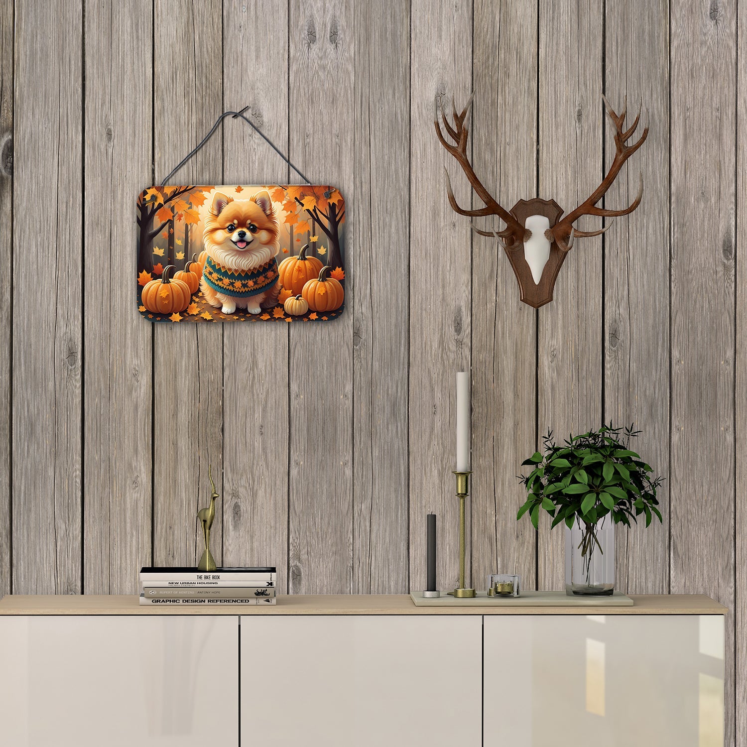 Pomeranian Fall Wall or Door Hanging Prints Caroline's Treasures