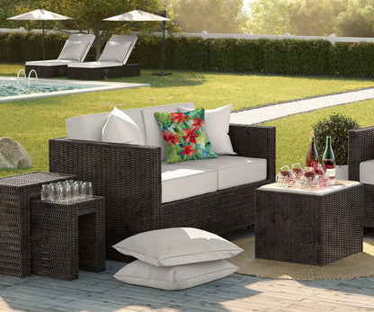 Poinsettias in Watercolor Throw Pillow Caroline's Treasures