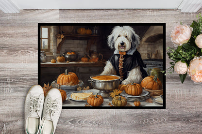 Old English Sheepdog Fall Kitchen Pumpkins Doormat Caroline's Treasures