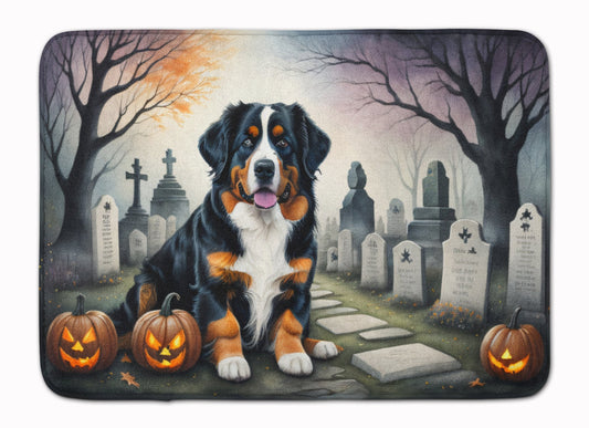 Bernese Mountain Dog Spooky Halloween Memory Foam Kitchen Mat Caroline's Treasures