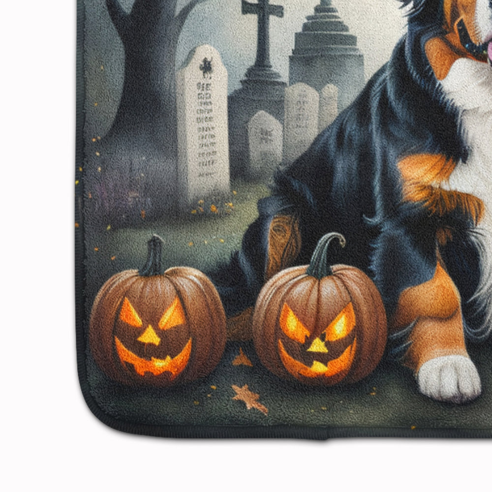 Bernese Mountain Dog Spooky Halloween Memory Foam Kitchen Mat Caroline's Treasures
