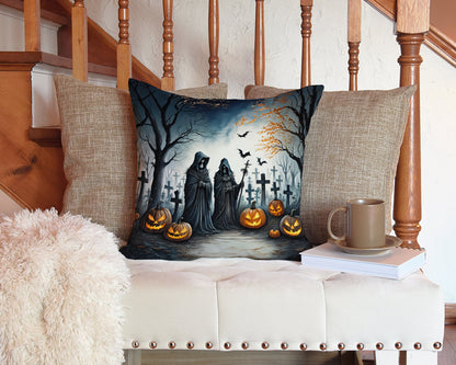 The Grim Reaper Spooky Halloween Throw Pillow-2