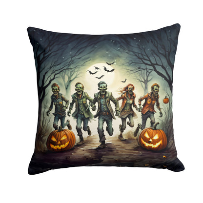 Zombies Spooky Halloween Throw Pillow Caroline's Treasures