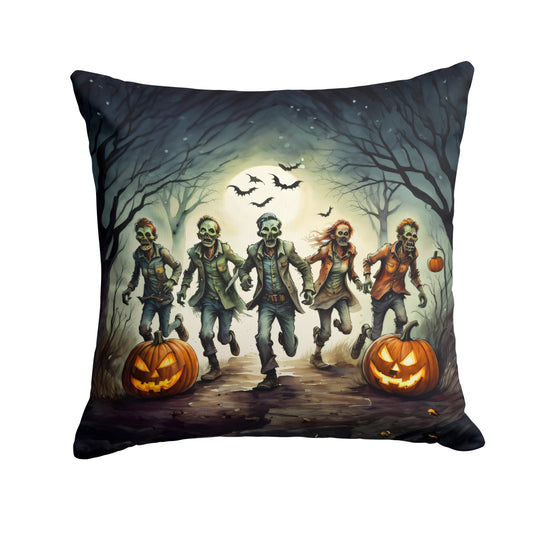 Zombies Spooky Halloween Throw Pillow Caroline's Treasures