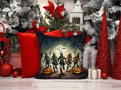 Zombies Spooky Halloween Throw Pillow Caroline's Treasures