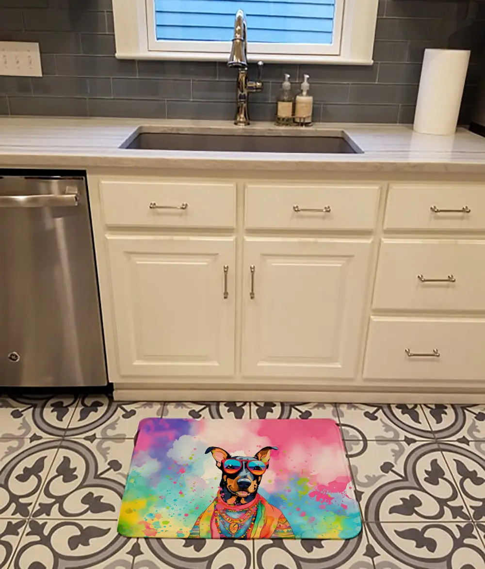 Doberman Pinscher Hippie Dawg Memory Foam Kitchen Mat Caroline's Treasures