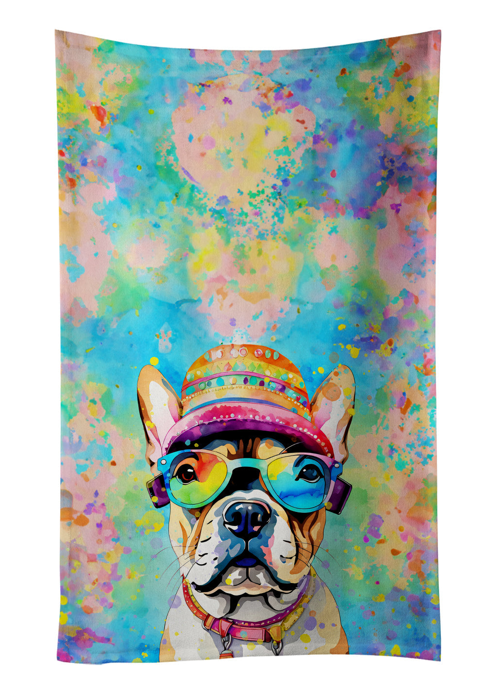 French Bulldog Hippie Dawg Kitchen Towel Caroline's Treasures