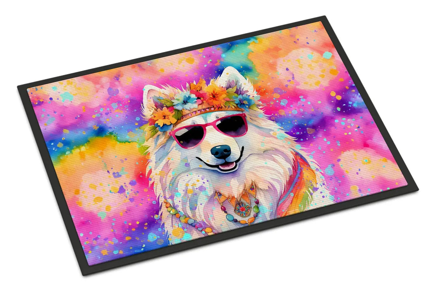 Samoyed Hippie Dawg Doormat Caroline's Treasures