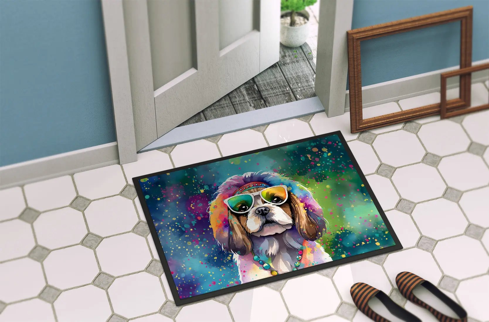 Shih Tzu Hippie Dawg Doormat Caroline's Treasures