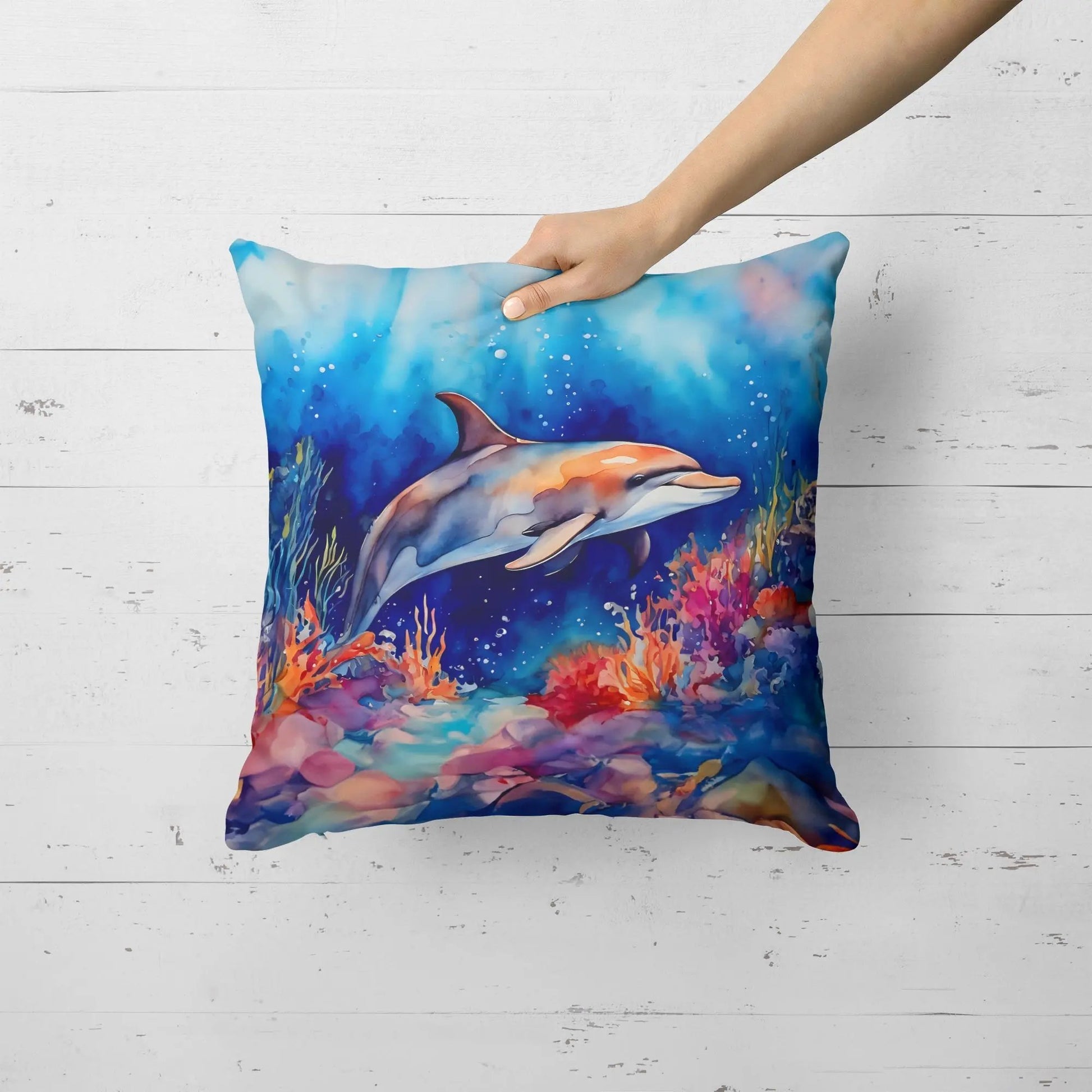 Dolphin Throw Pillow Caroline's Treasures