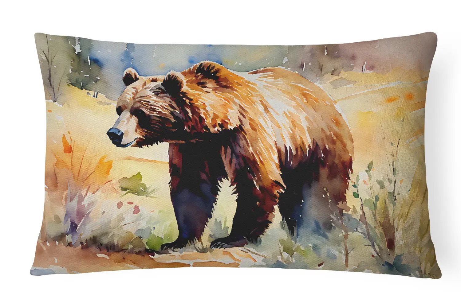 Grizzly Bear Throw Pillow-0