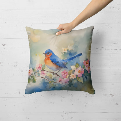 Bluebird Throw Pillow-1