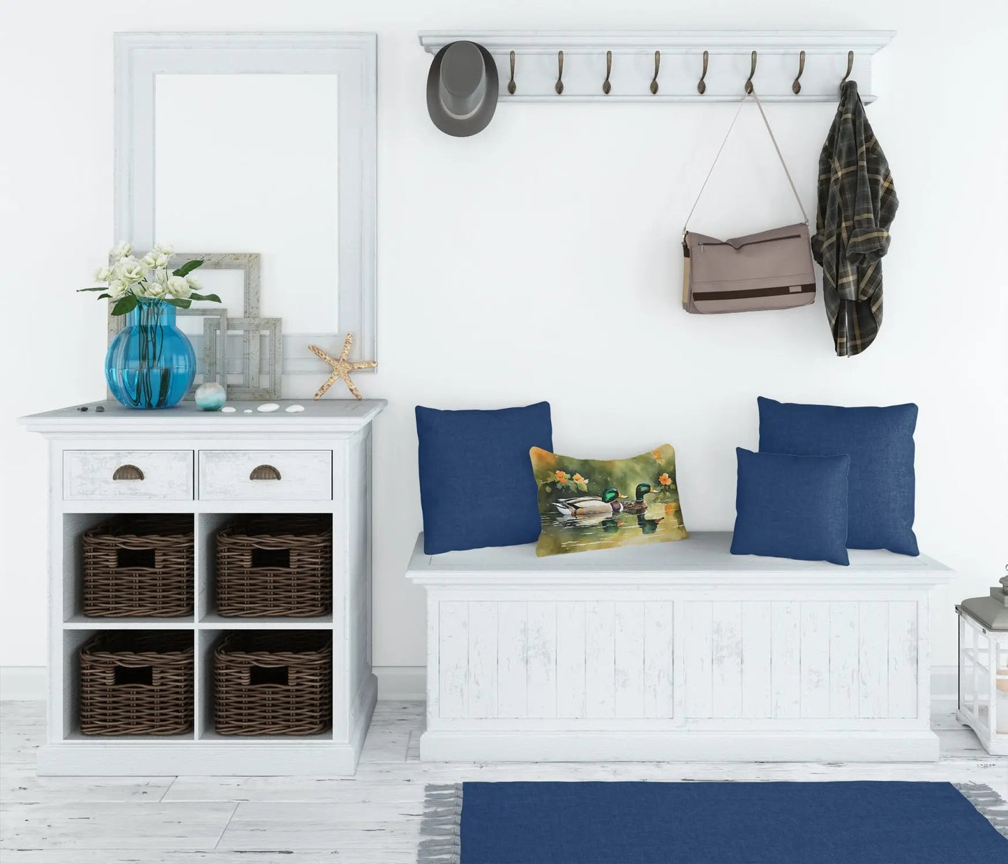 Mallard Throw Pillow - Vivid Treasure Zone