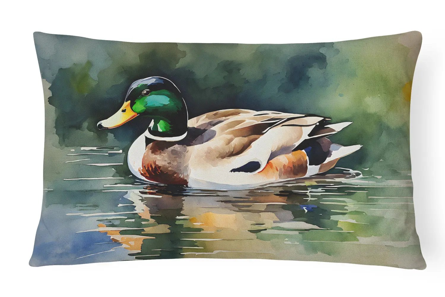 Mallard Throw Pillow - Vivid Treasure Zone