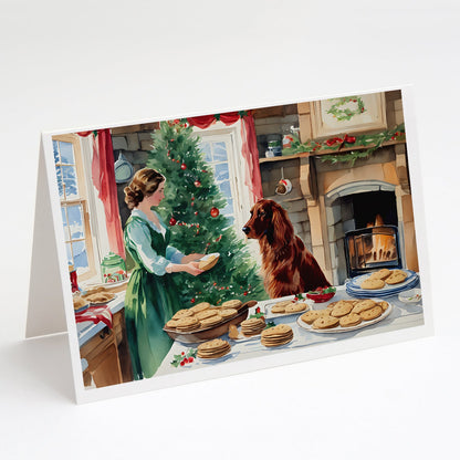 Irish Setter Christmas Cookies Greeting Cards Pack of 8 Caroline's Treasures