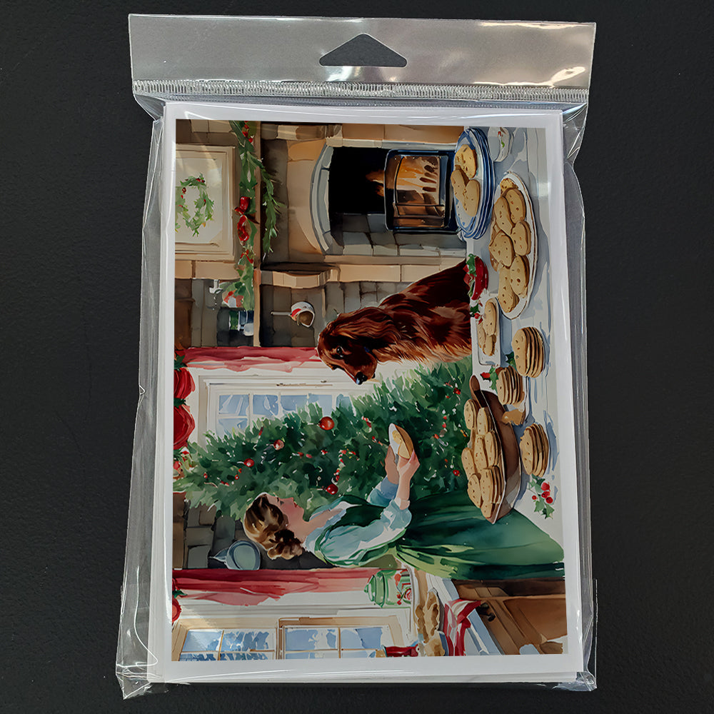 Irish Setter Christmas Cookies Greeting Cards Pack of 8 Caroline's Treasures