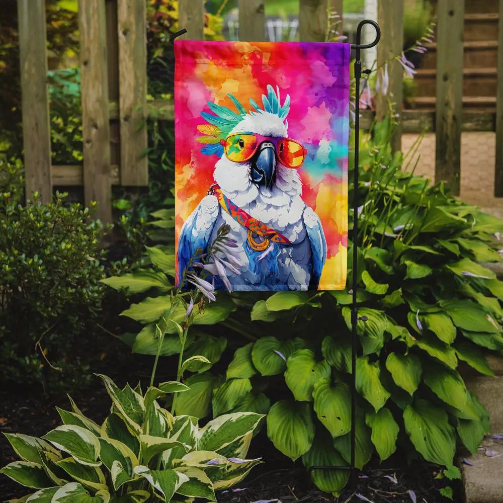 Hippie Animal Cockatoo Garden Flag - Vivid Treasure Zone