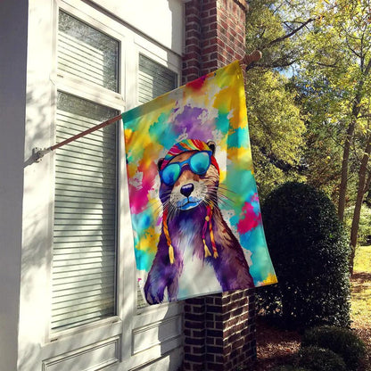 Hippie Animal Otter House Flag - Vivid Treasure Zone