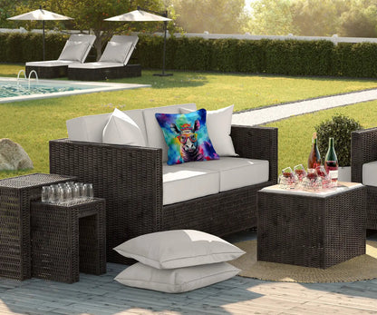 Hippie Animal Rhinoceros Throw Pillow-2