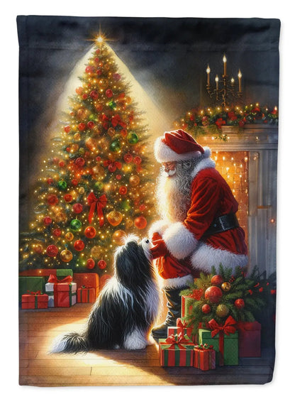 Tibetan Terrier and Santa Claus House Flag Caroline's Treasures