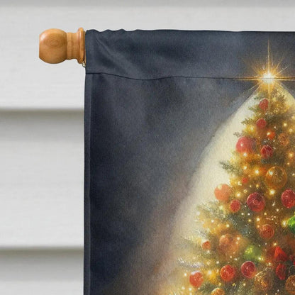 Tibetan Terrier and Santa Claus House Flag Caroline's Treasures