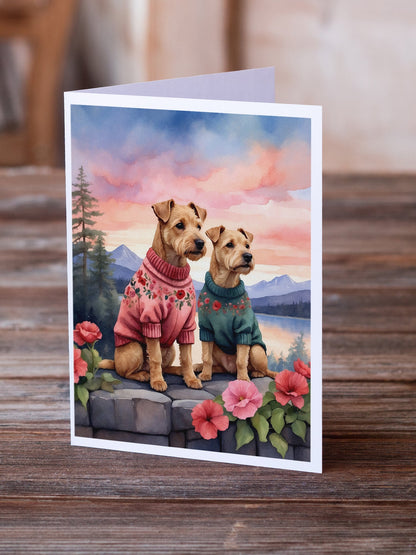 Lakeland Terrier Two Hearts Greeting Cards Pack of 8 Caroline's Treasures