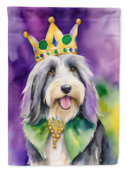 Bearded Collie King of Mardi Gras Garden Flag Caroline's Treasures