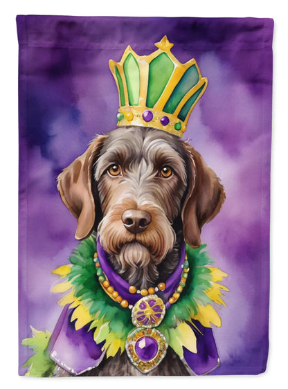 German Wirehaired Pointer King of Mardi Gras Garden Flag Caroline's Treasures