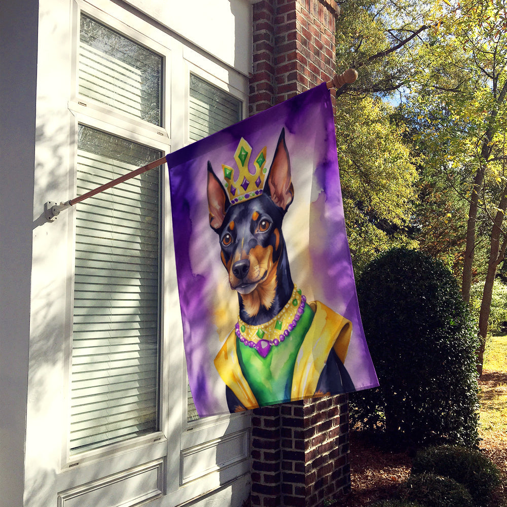 Manchester Terrier King of Mardi Gras House Flag Caroline's Treasures
